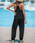 ფოტო #2 პროდუქტის Women's V-Neck Cami Jogger Jumpsuit