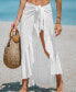 ფოტო #4 პროდუქტის Women's Sheer Ruffled Maxi Cover-Up Sarong