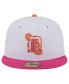 Фото #4 товара Men's White, Pink Detroit Tigers Tiger Stadium 59FIFTY Fitted Hat