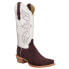 Фото #2 товара R. Watson Boots Rough Out Plum Embroidery Narrow Square Toe Cowboy Womens Size