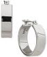 ფოტო #1 პროდუქტის Silver-Tone Wide Small Hoop Earrings, 0.64"