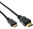 Фото #1 товара InLine HDMI mini cable - High Speed HDMI - AM/CM - gold plated - 0.5m