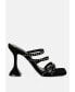 ფოტო #1 პროდუქტის Women's Face Me Studded Spool Heel Multi Strap Sandals