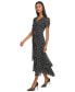 Women's Ruffled Polka Dot Maxi Dress
