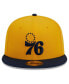 Фото #3 товара Men's Gold, Navy Philadelphia 76ers Color Pack 2-Tone 9FIFTY Snapback Hat