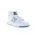 Фото #2 товара New Balance 480 BB480COA Mens White Leather Lifestyle Sneakers Shoes 11.5