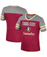 ფოტო #1 პროდუქტის Big Girls Garnet, Heather Gray Florida State Seminoles Summer Striped V-Neck T-shirt