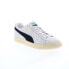Фото #3 товара Puma Clyde Hairy Suede 39311501 Mens Gray Suede Lifestyle Sneakers Shoes