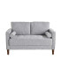 Фото #1 товара 51.6" Polyester Lillith Loveseat with Track Arms