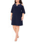 Фото #1 товара Plus Size Embellished Cold-Shoulder Dress