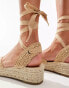 Stradivarius rustic flat wedge in sand