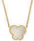 ფოტო #1 პროდუქტის EFFY® Mother-of-Pearl Butterfly 18" Pendant Necklace in 14k Yellow Gold