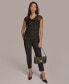 ფოტო #4 პროდუქტის Donna Karan Women's Sleeveless Sheer Cowlneck Blouse