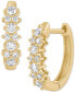 Lab Grown Small Diamond Hoop Earrings (1/2 ct. t.w.) in Sterling Silver or 14k Gold-Plated Sterling Silver
