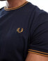 Фото #2 товара Fred Perry twin tipped t-shirt in navy