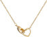 Gold-plated pendant with connected hearts SVLN0051XD5GO45