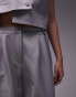 Topshop co-ord side tab knee short in grey