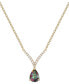 ფოტო #1 პროდუქტის Gemstone & Diamond (1/6 ct. t.w.) Necklace in 14k Gold