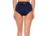 Фото #2 товара TYR Women's 185682 Solid High Waist Bikini Bottom Swimwear Navy Size 6