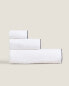 Cotton towel with overlock