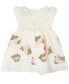 ფოტო #2 პროდუქტის Baby Girls Short Sleeves Embroidered Social Dress