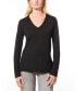 ფოტო #1 პროდუქტის Women's V-Neck Wide-Hem Wide-Cuff Sweater