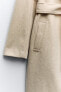 Фото #23 товара Пальто из мягкой ткани с капюшоном ZARA