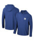 Фото #1 товара Men's Royal Duke Blue Devils Cloud Jersey Raglan Long Sleeve Hoodie T-shirt