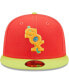 ფოტო #2 პროდუქტის Men's Red and Neon Green Chicago White Sox Lava Highlighter Combo 59FIFTY Fitted Hat