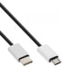 Фото #1 товара inLine 35846 USB кабель 0,5 m 2.0 USB C Micro-USB B Алюминий, Черный