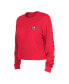 Women's Red Tampa Bay Buccaneers Thermal Crop Long Sleeve T-shirt