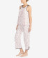 ფოტო #3 პროდუქტის Women's Sleeveless Modal Knit Capri Pajama Set