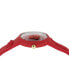ფოტო #3 პროდუქტის Women's Swiss Medusa Pop Red Silicone Strap Watch 39mm Set