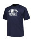 Фото #3 товара Men's Navy Distressed Penn State Nittany Lions Big and Tall Football Helmet T-shirt