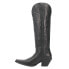 Dingo Raisin Kane Embroidered Snip Toe Cowboy Womens Black Casual Boots DI167-0