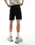 Another Influence cotton twill cargo shorts in black