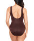 Фото #2 товара Rock Solid Revele Twist-Front Allover Slimming Underwire One-Piece Swimsuit