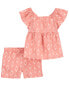 Фото #1 товара Toddler 2-Piece Linen Outfit Set 3T