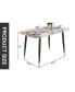 Фото #2 товара Patterned Sintered Stone Dining Table - 50"x30"x30"