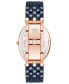 ფოტო #3 პროდუქტის Women's Three-Hand Quartz Navy Ceramic Bracelet Watch, 27mm