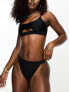 Фото #4 товара South Beach mix and match cut out crop bikini top in black
