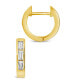 ფოტო #1 პროდუქტის Cubic Zirconia Baguette Micro Hoop Earrings