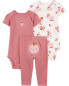 Baby 3-Piece Apple Print Little Character Set 24M