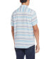 Men's Short Sleeve Stripe Linen Cotton Shirt