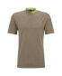 ფოტო #4 პროდუქტის Men's Logo-Stripe Jacquard Collar T-shirt