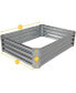 Фото #4 товара Galvanized Steel Rectangle Raised Garden Bed - Gray - 48 in