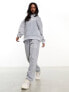 Фото #3 товара ASOS DESIGN Weekend Collective co-ord oversized hoodie with bleach logo in charcoal acid wash