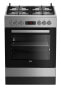 BEKO FSM62332DXT - Freestanding cooker - Stainless steel - Rotary - Stainless steel - Front - Electronic