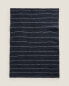 Striped waffle-knit tea towel