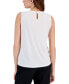 ფოტო #2 პროდუქტის Women's Pleat-Neck Sleeveless Top